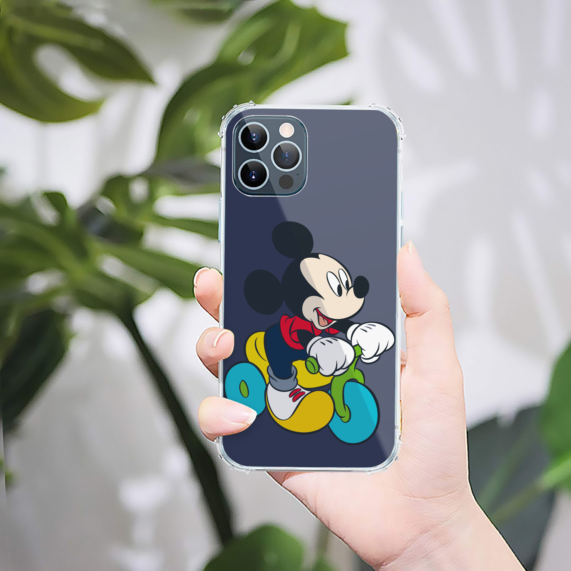 （画像用） ミッキーマウス Mickey Mouse 【iPhone 12シリーズ対応】透明スマホケース（クリアソフトケース）